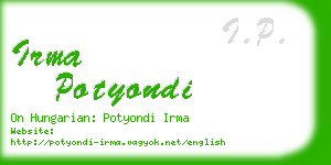 irma potyondi business card